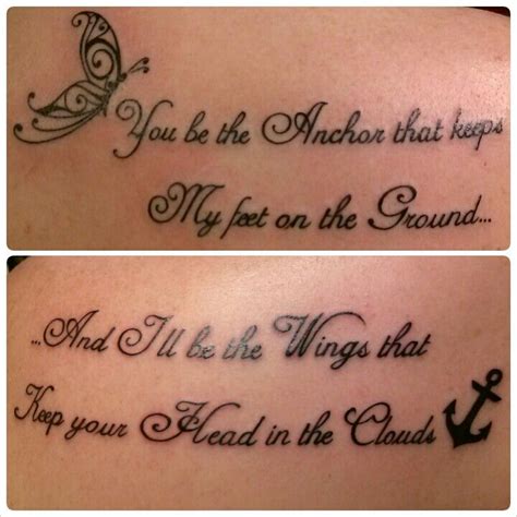 Sisters tattoos! Tattoo quotes...personalized with a anchor, and ...