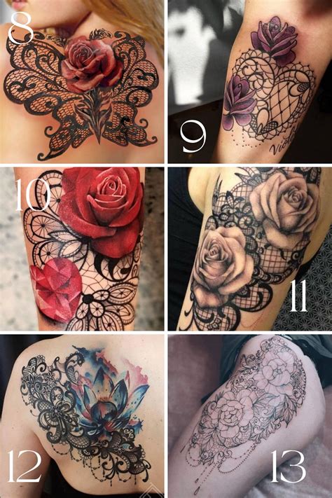 Delicate Flower and Lace Tattoo Designs + Ideas - Tattoo Glee