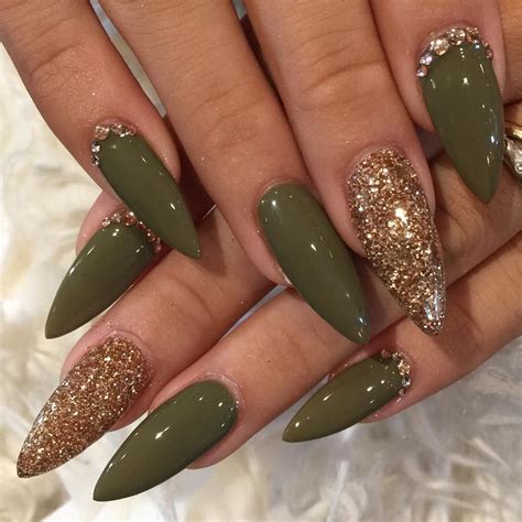 Olive Green Nail Designs