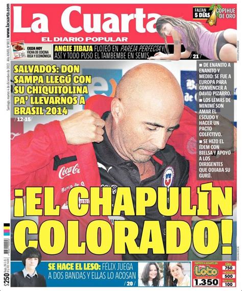 Periódico La Cuarta (Chile). Periódicos de Chile. Edición de miércoles ...