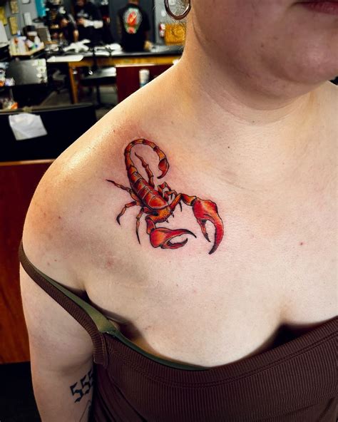 stinging elegant scorpion tattoo ideas   fearless