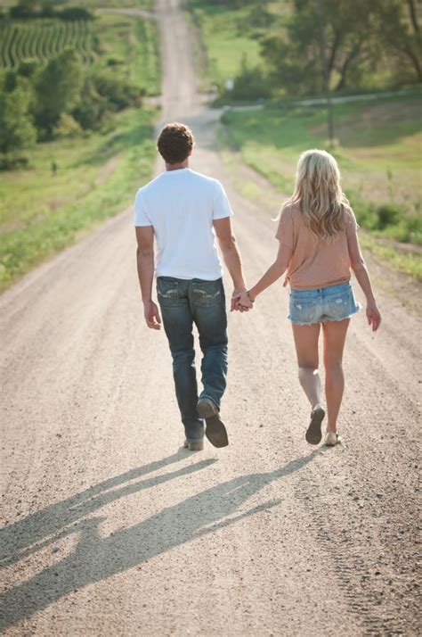 Holding hands, walking away. Country road. | Photography poses, Couple ...