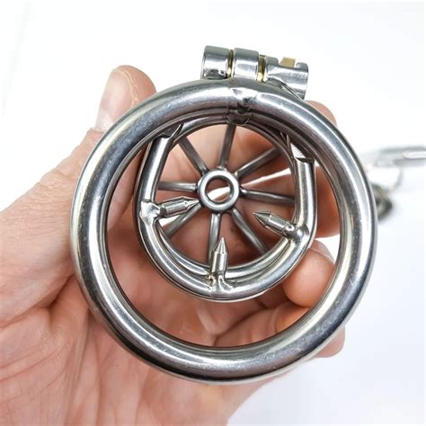 Stainless Steel Sex Toys Chastity Device Penis Cock Cage Ring with tube