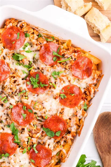 Pizza Pasta Bake-Easy Casserole Recipe - TidyMom®