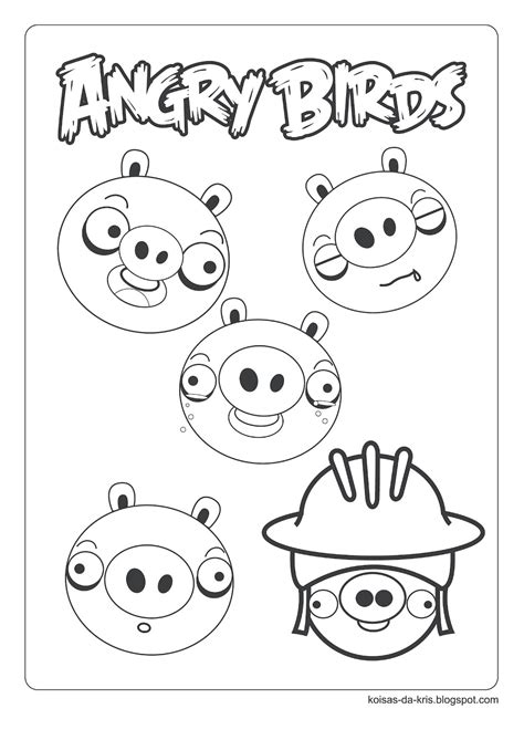 Koisas da Kris: Desenhos para Colorir A4 - Angry Birds