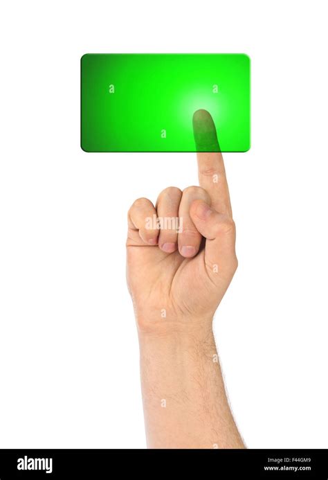 human hand pushing button  res stock photography  images alamy