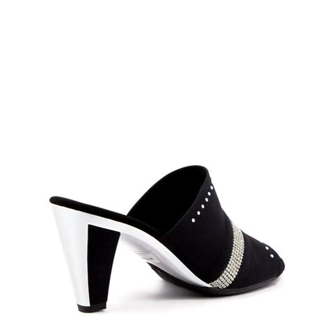 Black Evening Heels By Onex Shoes / Giselle Black Silver – Erik's Shoes