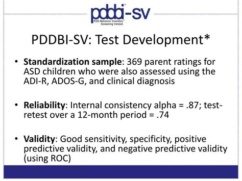 PPT - PDD Behavior Inventory™ Screening Version (PDDBI™-SV) PowerPoint ...