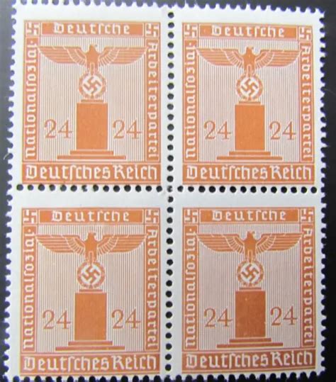 1942 WW2 NAZI Germany 12 RPF Swastika Stamp Block MNH £0.79 - PicClick UK