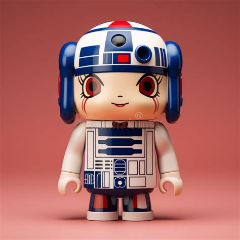 Playful R2d2 Doll on Pink Background - Photorealistic Composition Stock ...