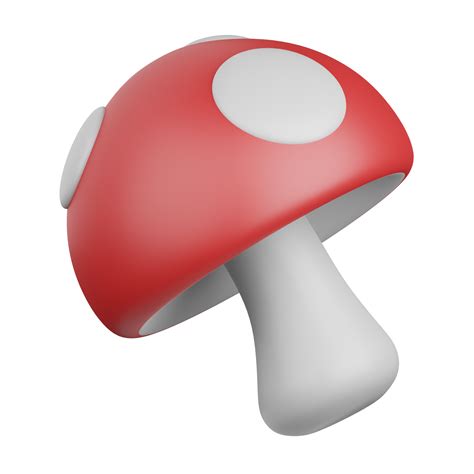 3d rendering mushroom isolated useful for food, allergen, allergy