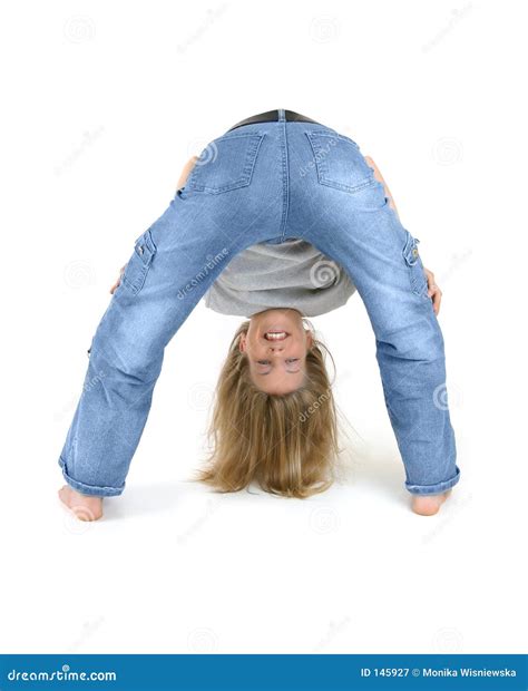 Young Girl - Bending Royalty Free Stock Photography - Image: 145927