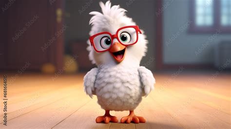 cute funny chicken character image similar to a pixar.Generative AI ...