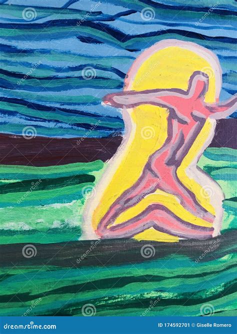 Human figure painting stock image. Image of acrylic - 174592701