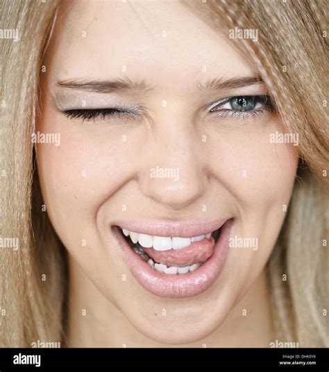 winking people  res stock photography  images alamy