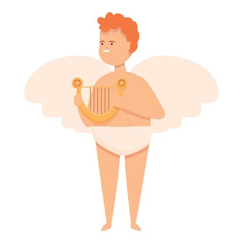 Cupid harp icon cartoon vector. Love day 14340936 Vector Art at Vecteezy