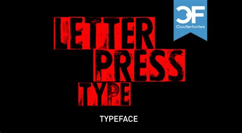 CF Letterpress Type Font - 1001 Free Fonts