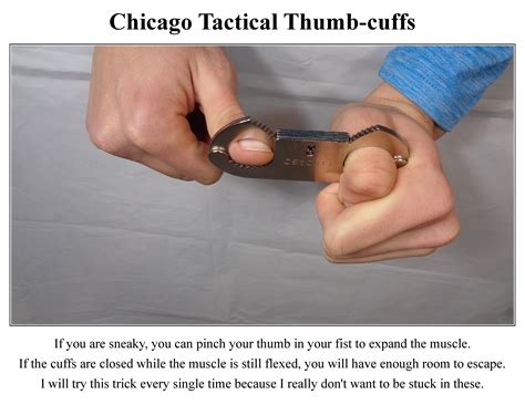 Restraint Review - Chicago Tactical Thumbcuffs : r/BDSM_Aces