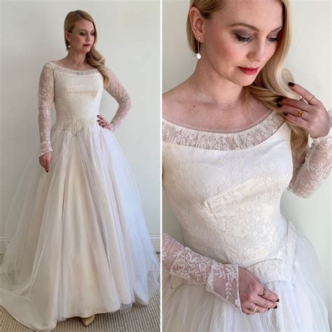 Vintage Drop Waist Wedding Dress