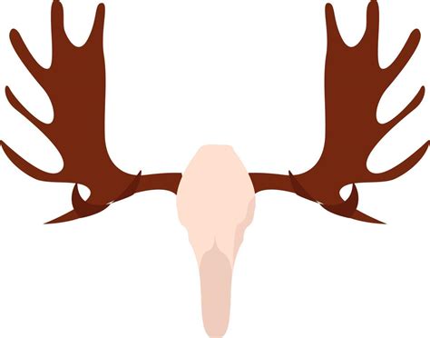 Moose antlers, illustration, vector on white background. 13563052 ...