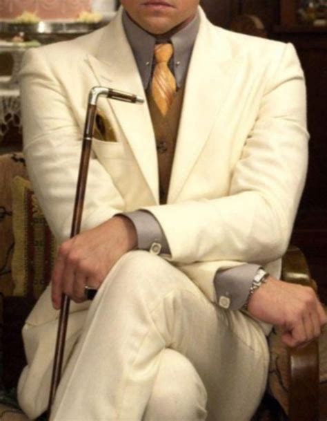 Mens Leonardo Dicaprio Great Gatsby Suit in Ivory