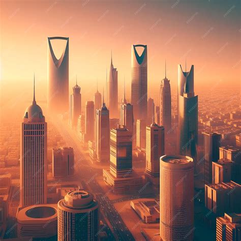 riyadh city skyline premium ai generated image