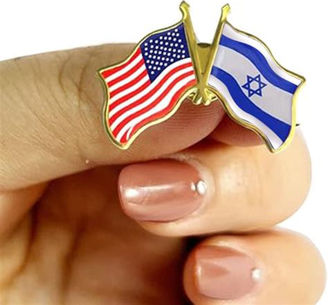 American Flag Israel Flag Lapel Pin Gifts - American Israel Flag Pin I ...