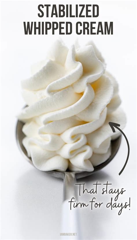 Stabilized Whipped Cream | Recipe | Homemade whipped cream recipe