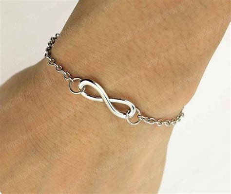 Silver Infinity Bracelet Infinity charm Bracelet Bridesmaid Gifts Alloy ...