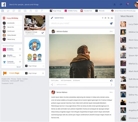 facebook redesigned analyzing independent designs hongkiat