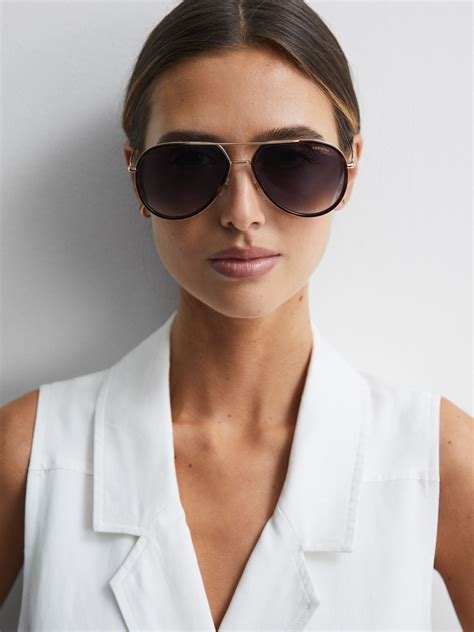 Reiss Carrera Eyewear Sunglasses in Tortoise - REISS