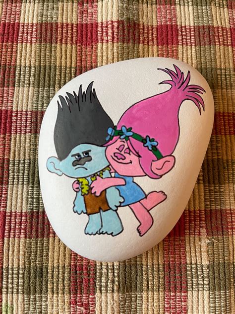 Trolls Painted Rock Poppy and Branch SEALED - Etsy