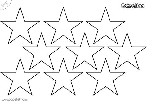Plantillas de estrellas para imprimir | Papelisimo