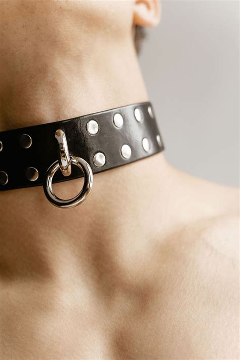 Leather men Collar Submissive male Choker mens Collar BDSM | Etsy