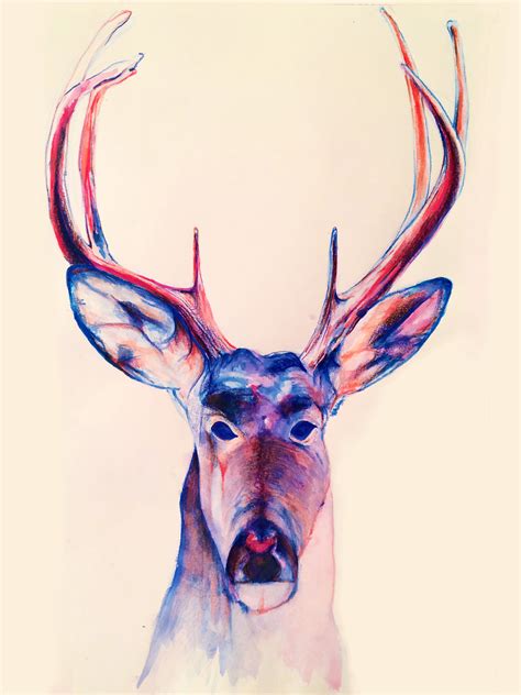 Deer Watercolor on Behance