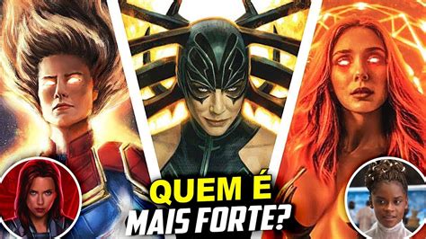 Quem É Mais Forte - RANKING! QUEM É A MAIS FORTE DA MARVEL POR NIVEL DE PODER? - YouTube