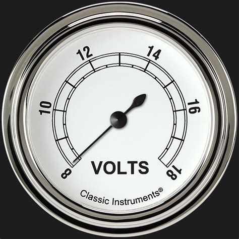Classic Instruments Store / Classic White 2 5/8" Voltage Gauge