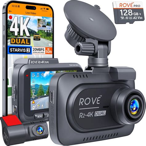 Amazon.com: ROVE R2-4K DUAL Dash Cam Front and Rear, STARVIS 2 Sensor