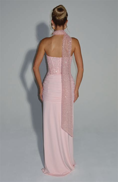 Delicate Blush Embellished Tulle Scarf - 84volt