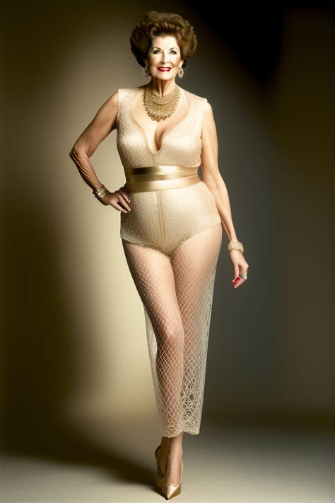 Lexica - Full body portrait of alluring middle-aged old Kay Parker