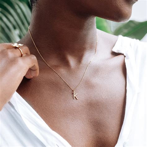 necklace gold initial necklace linjer jewelry