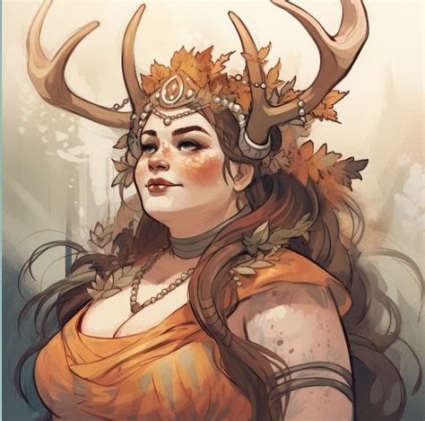 Big gorgeous female faun | Dnd druid, Character portraits, Character art