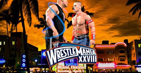 New Wrestling Players: The Rock vs John Cena Wrestlemania 28 Images-Photos