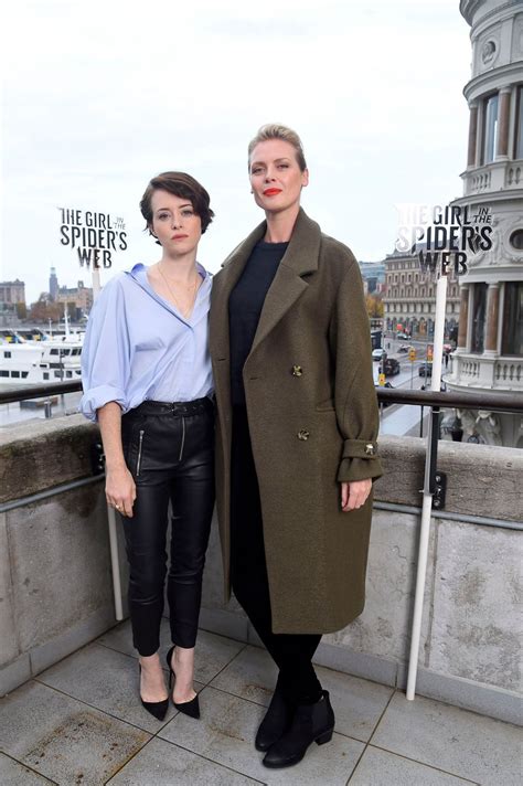CLAIRE FOY and SYNNOVE MACODY LUND at The Girl in the Spider’s Web