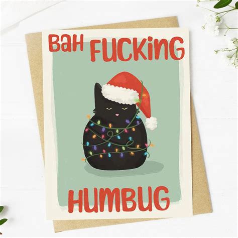 bah fucking humbug christmas card big moods