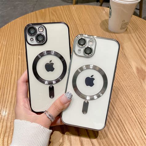 iPhone 11 Pro Max Shockproof Luxury Magsafe Clear Phone Case - Covers.pk
