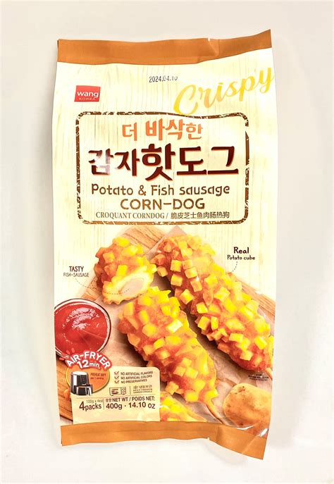 Potato & Fish Sausage Corn-Dog - Wang Korea (14.10 oz., 4packs ...