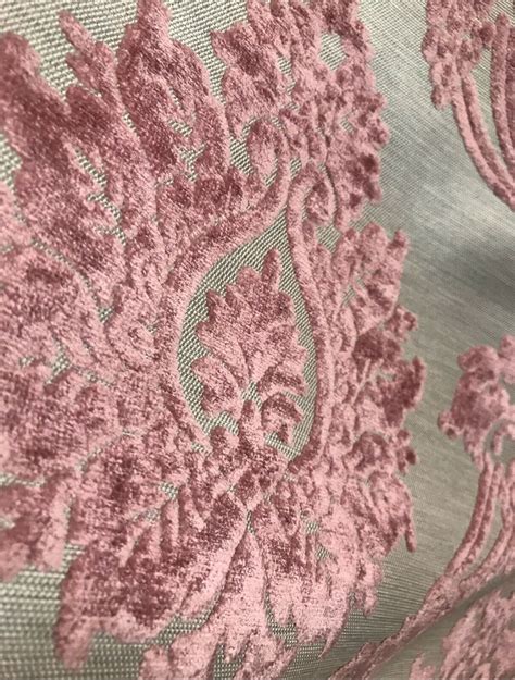 NEW Duke Raphael Designer Velvet Chenille Burnout Damask Upholstery ...