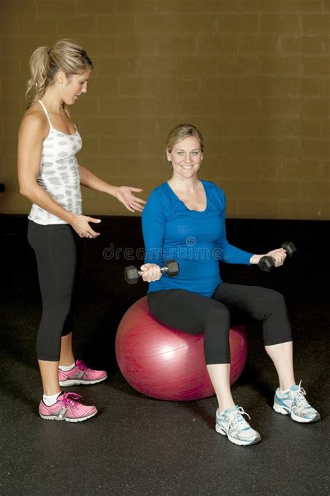 Pregnancy Fitness Instructor Stock Photo - Image of indoors, girl: 52322454