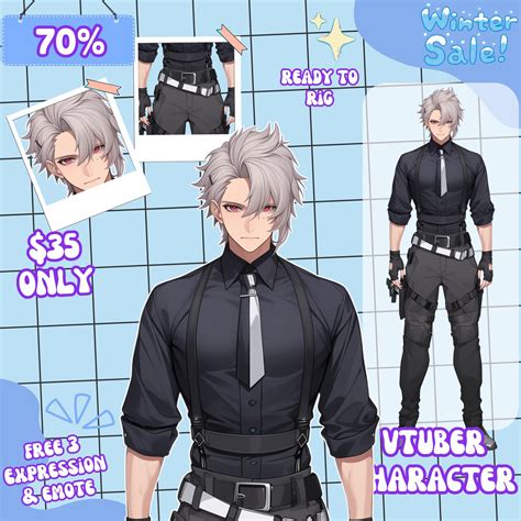 Custom vtuber model live2d model premade vtuber model free vtuber